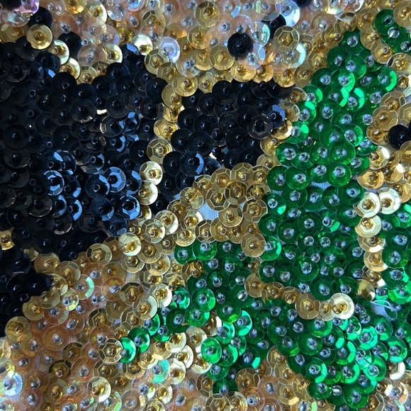 Fashion Fantasy Vest Black Sequined Halloween Vintage Vest Size Medium - Picture 12 of 15